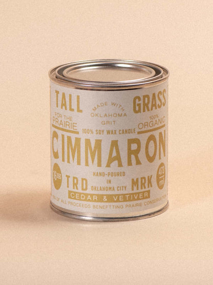 Cimmaron: Cedar + Vetiver Soy Wax Candle: 4 oz