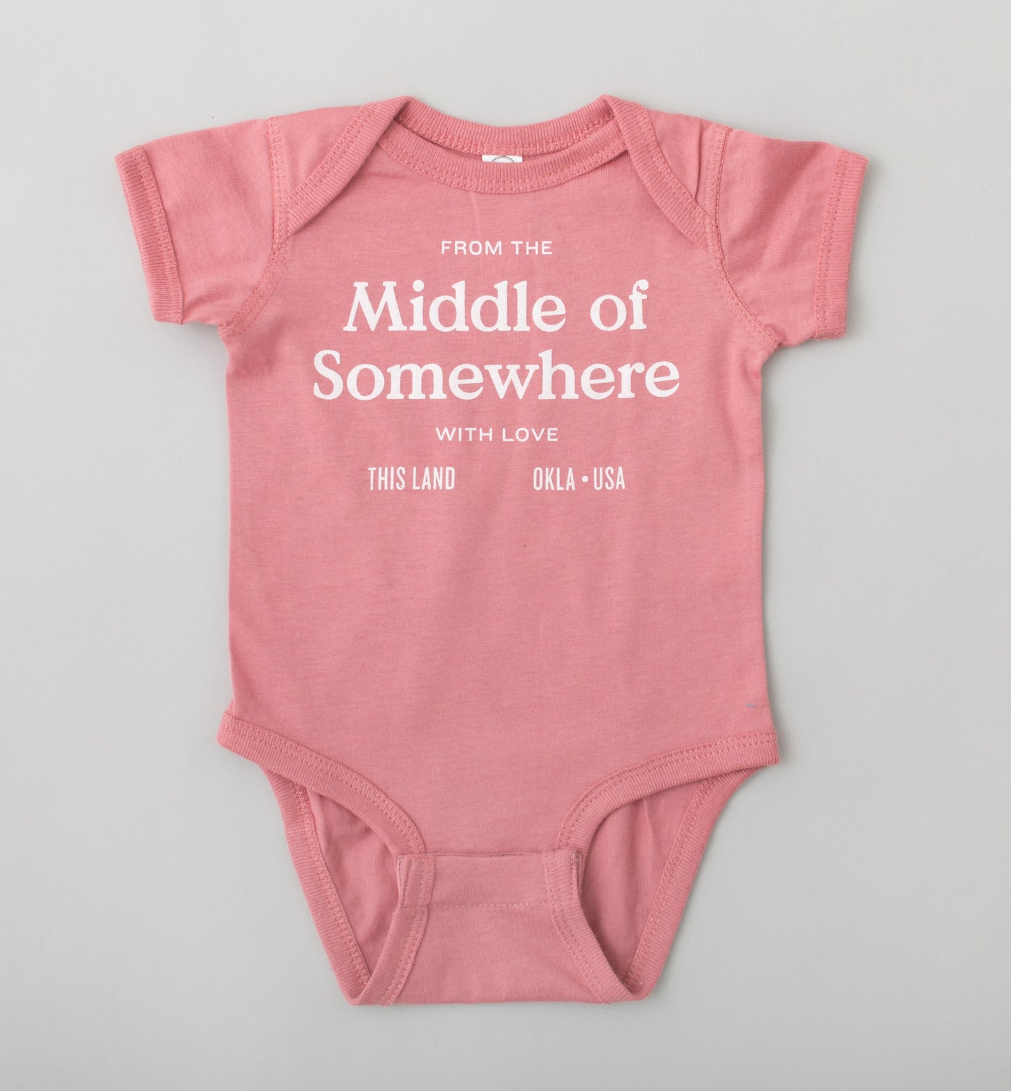 Middle of Somewhere Onesie - Mauve