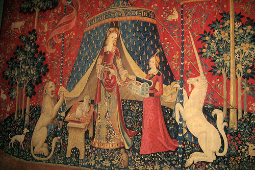 Tapestry: La Dame à la Licorne, photo by Wally Gobetz