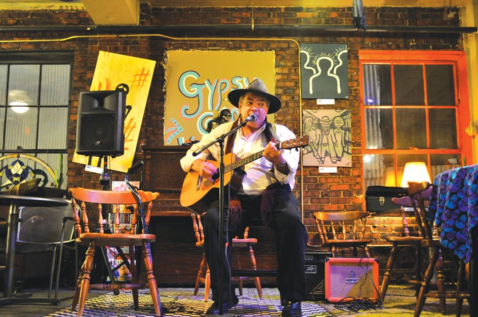John Robinson, a fixture at Gypsy's open-mic night. Photo by Natasha Ball.